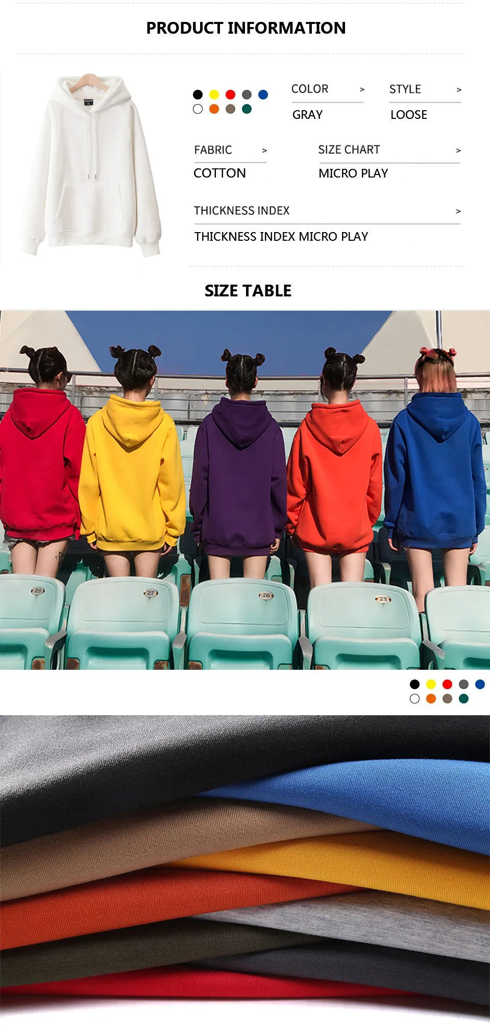 2025 Casual Hoodies Harajuku Loose Hoodie Knit Pullovers