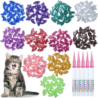 GlitterPaws™ Cat Nail Caps (100pcs)