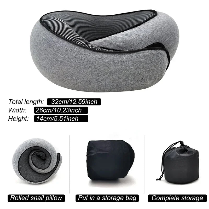 SnailFit™ U-Shape Memory Foam Travel Pillow