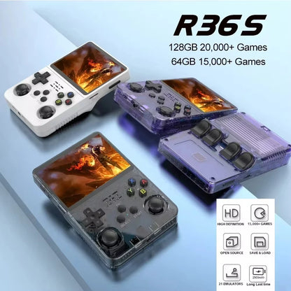 R36S Retro Handheld Game Console – 20,000+ Classic Games, Portable Gaming System