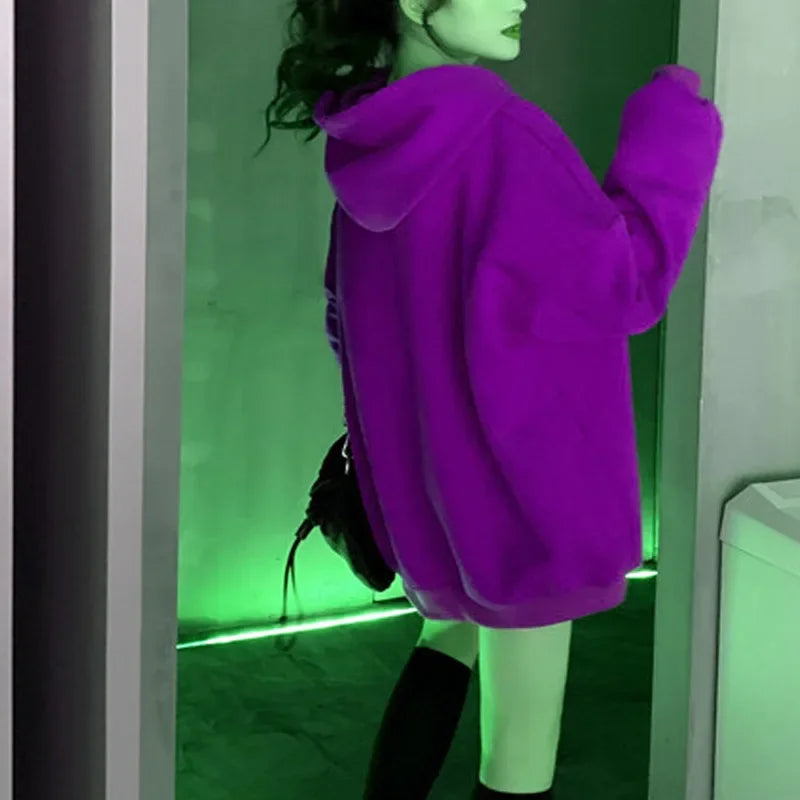 2025 Casual Hoodies Harajuku Loose Hoodie Knit Pullovers
