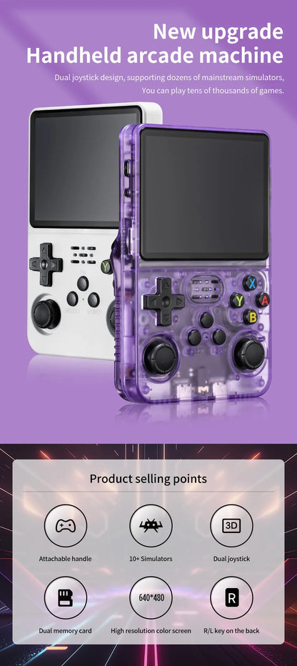 R36S Retro Handheld Game Console – 20,000+ Classic Games, Portable Gaming System