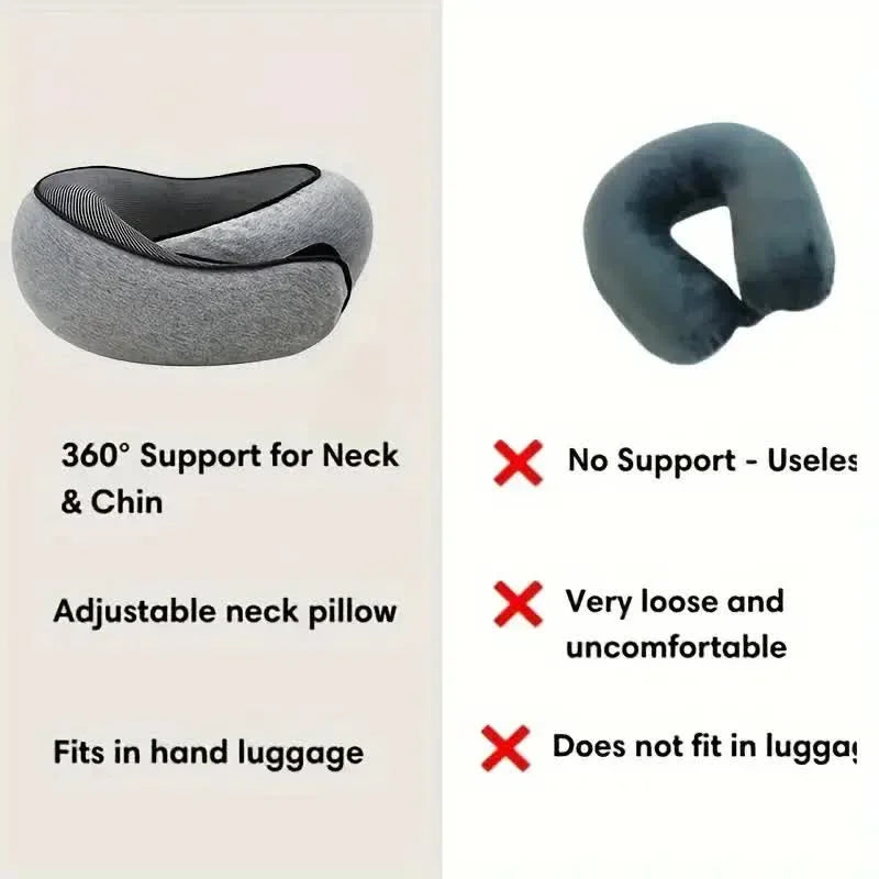 SnailFit™ U-Shape Memory Foam Travel Pillow