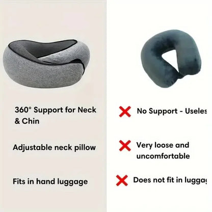 SnailFit™ U-Shape Memory Foam Travel Pillow